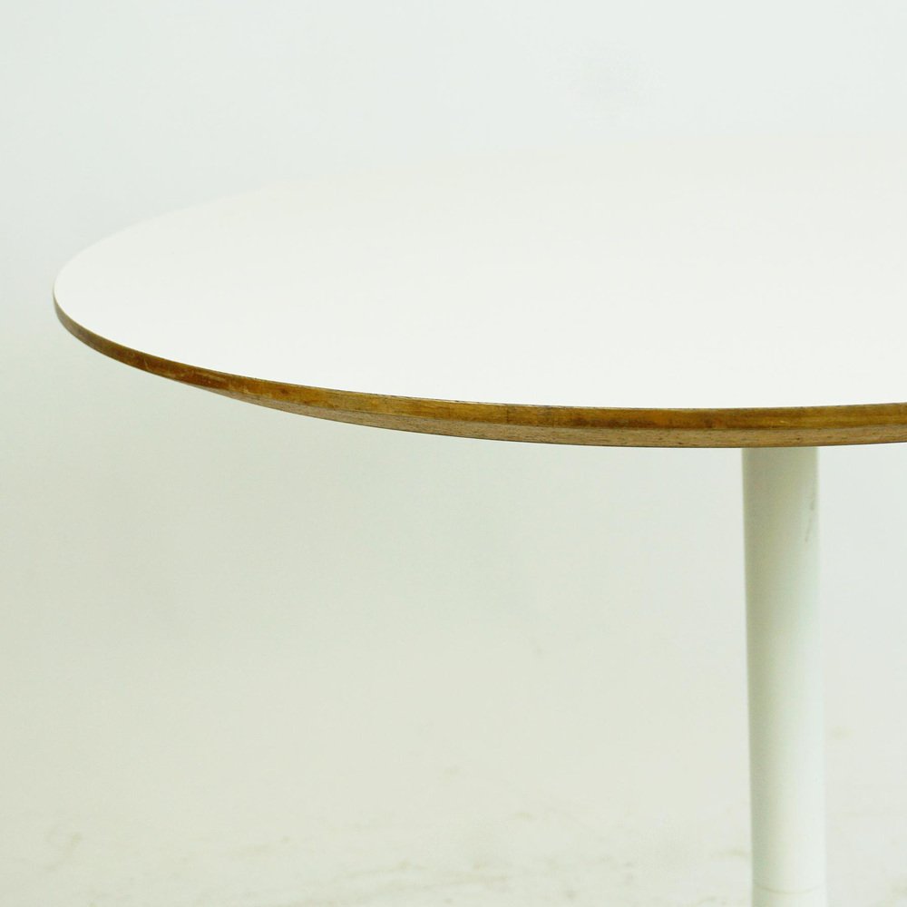 White Pedestal Side Table by Nelson for Herman Miller, USA
