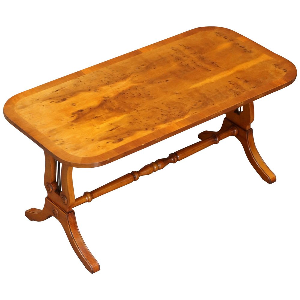 Oval Burr Yew Wood Coffee Table from Bevan Funnell for sale at Pamono