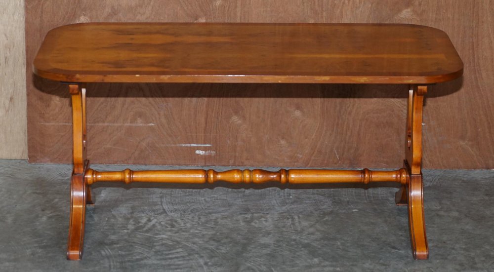 Oval Burr Yew Wood Coffee Table from Bevan Funnell for sale at Pamono