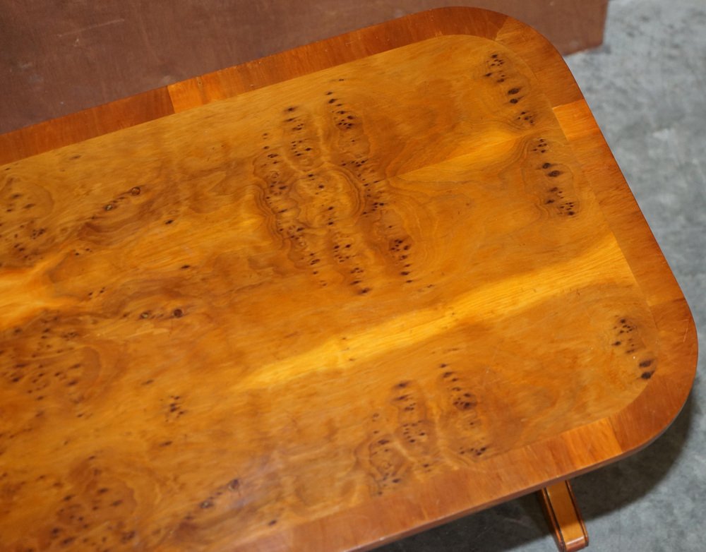 Oval Burr Yew Wood Coffee Table from Bevan Funnell for sale at Pamono