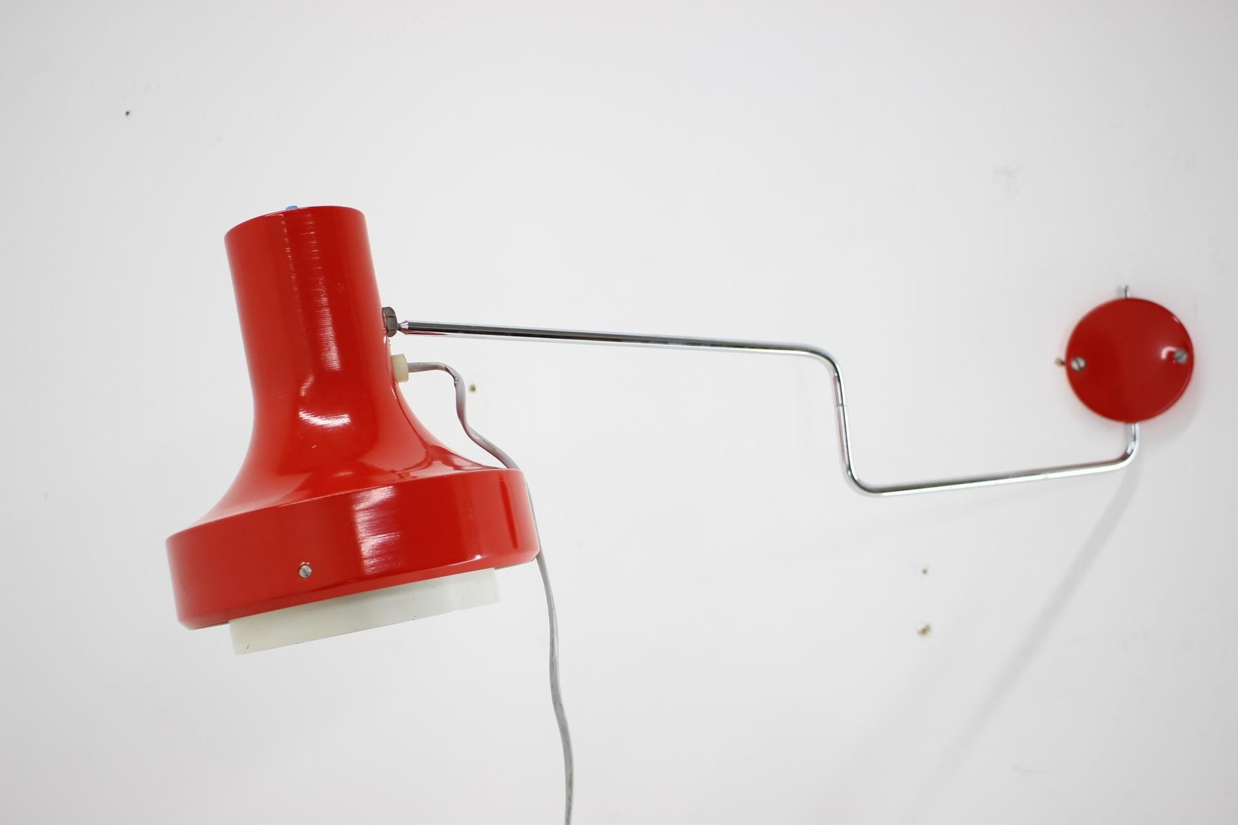 Red Wall Lamp by Josef Hurka, Czechoslovakia, 1960s for sale at Pamono