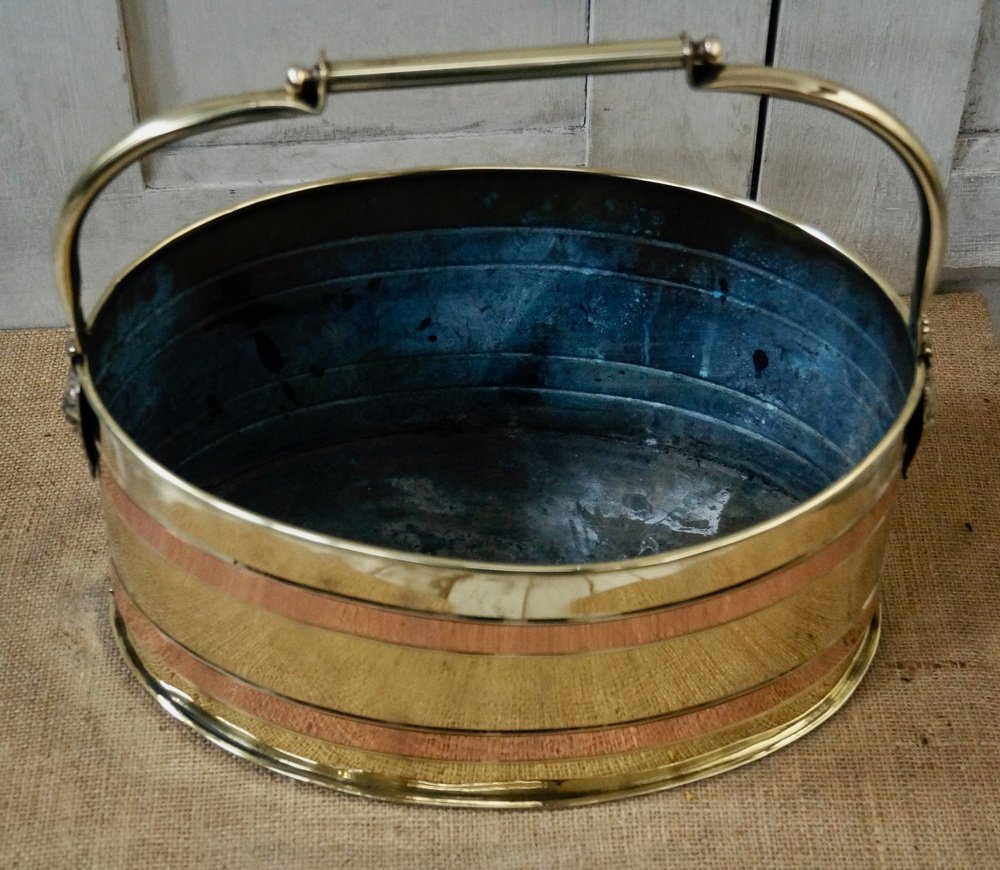 Antique Copper & Brass Coal Bucket for sale at Pamono