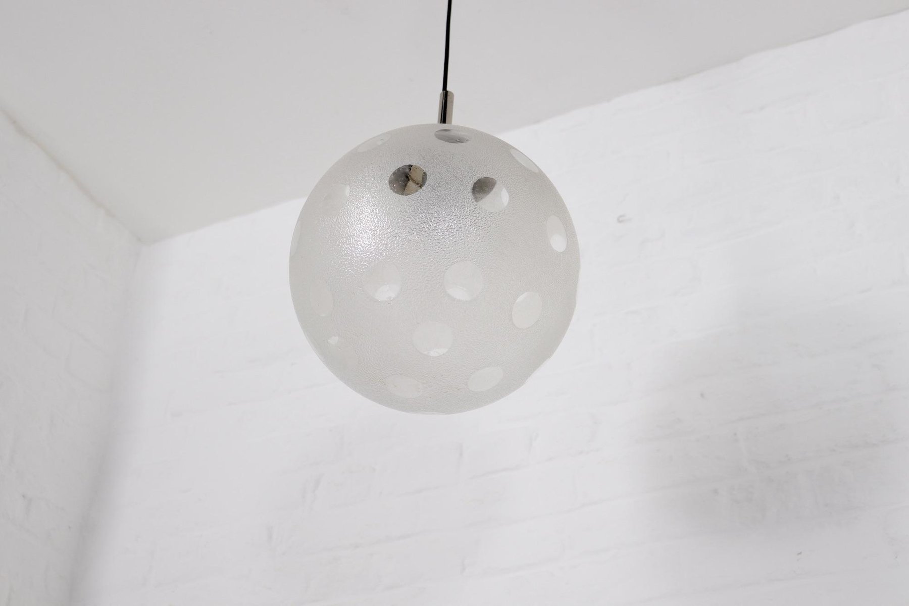 Frosted Glass Hanging Globe for sale at Pamono