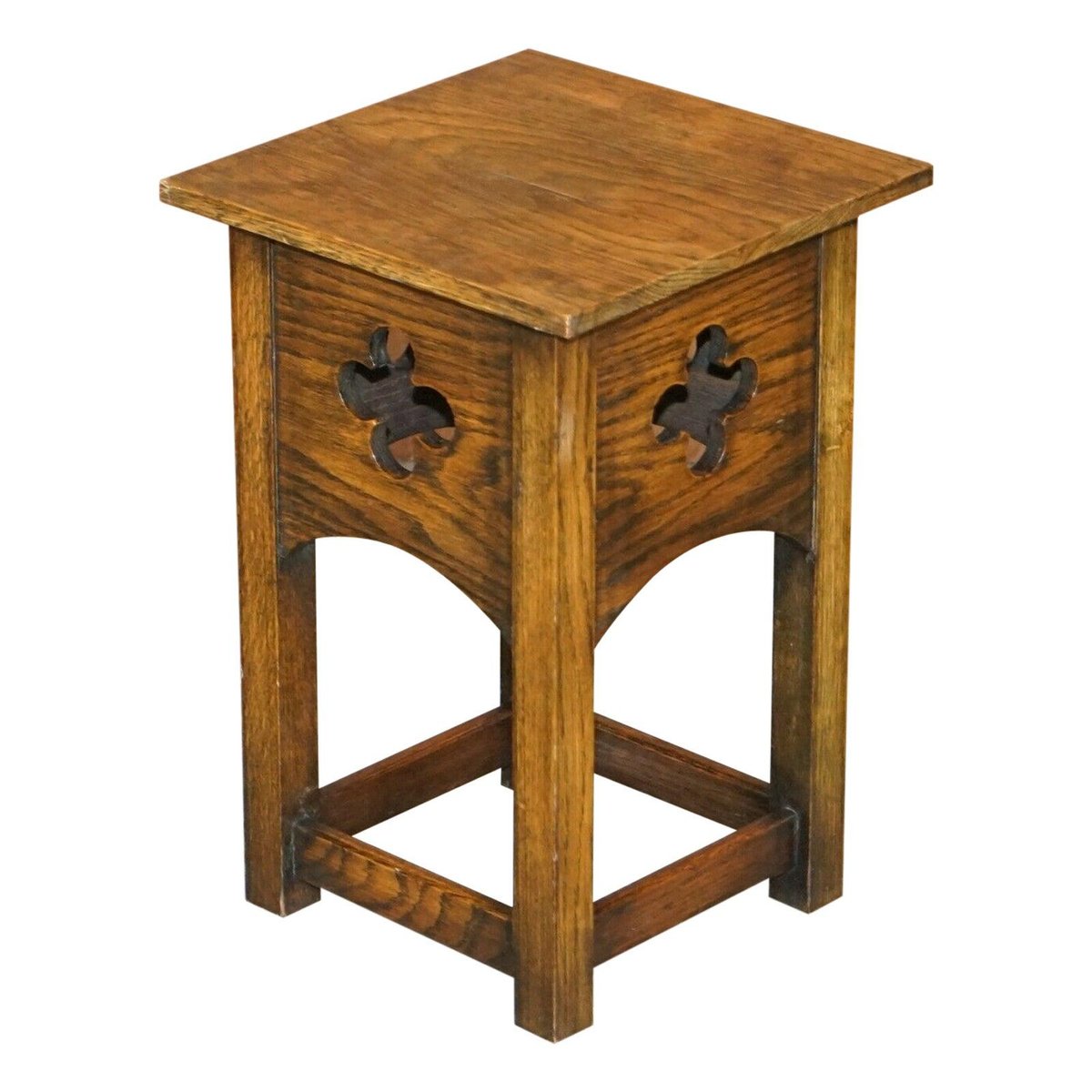 English Arts & Crafts Oak Side End Table or Plant Stand, 1900 for sale