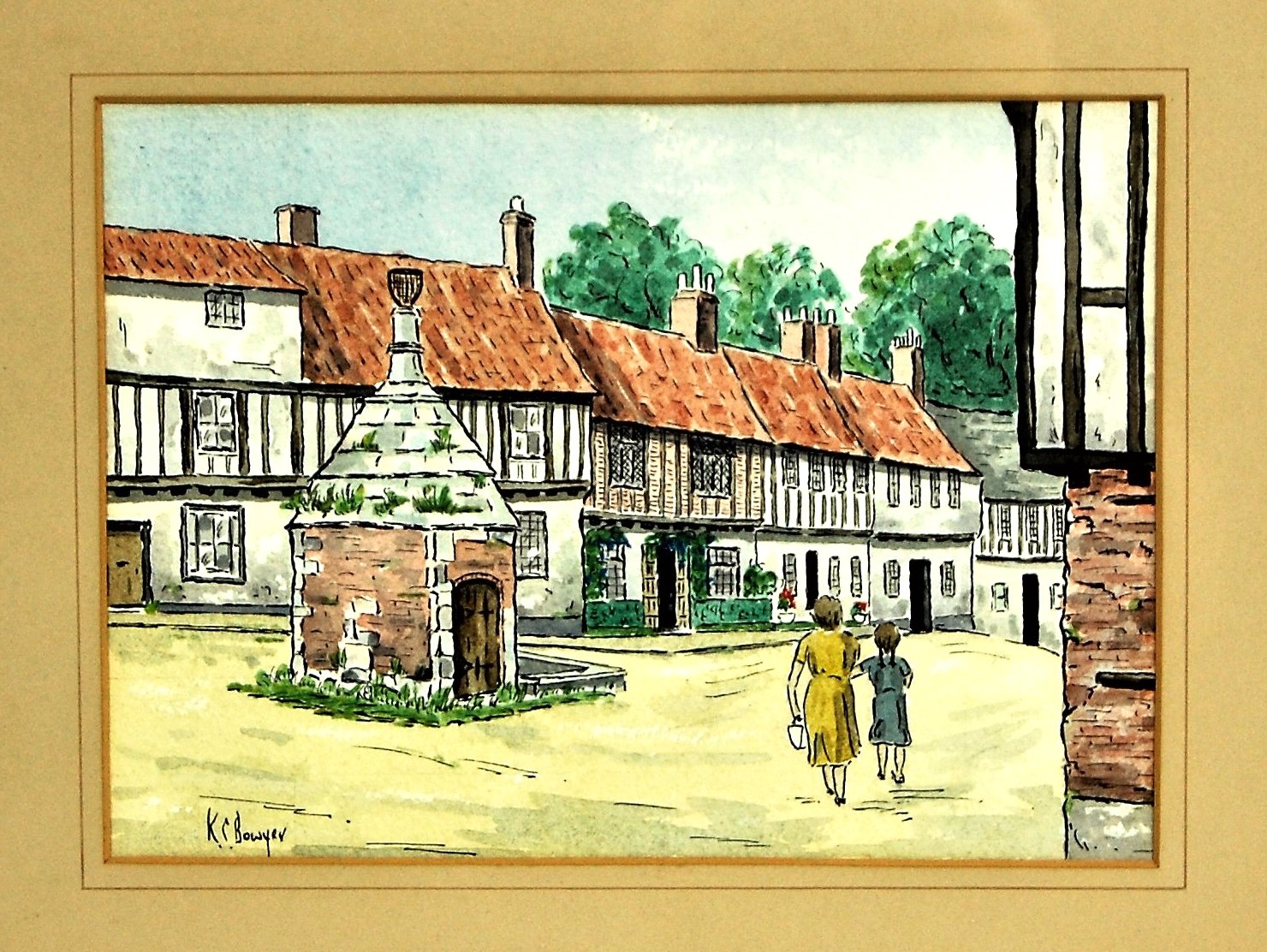 The Pump House, Common Place, Little Walsingham, Norfolk Uk, Lithograph