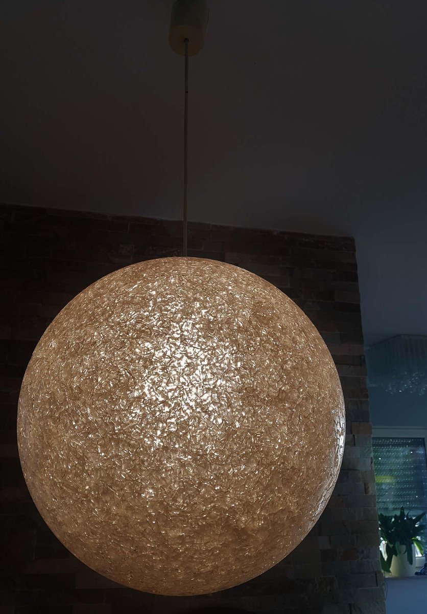 Spherical Pendant Light, 1960s for sale at Pamono