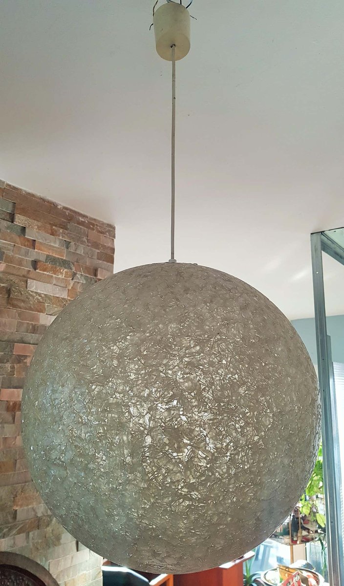 Spherical Pendant Light, 1960s for sale at Pamono