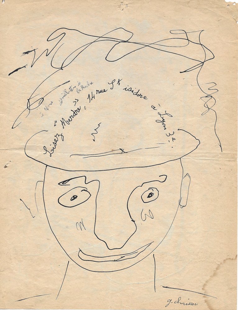 Gaston Chaissac, The Coronation of Denis I, Original Drawing for sale