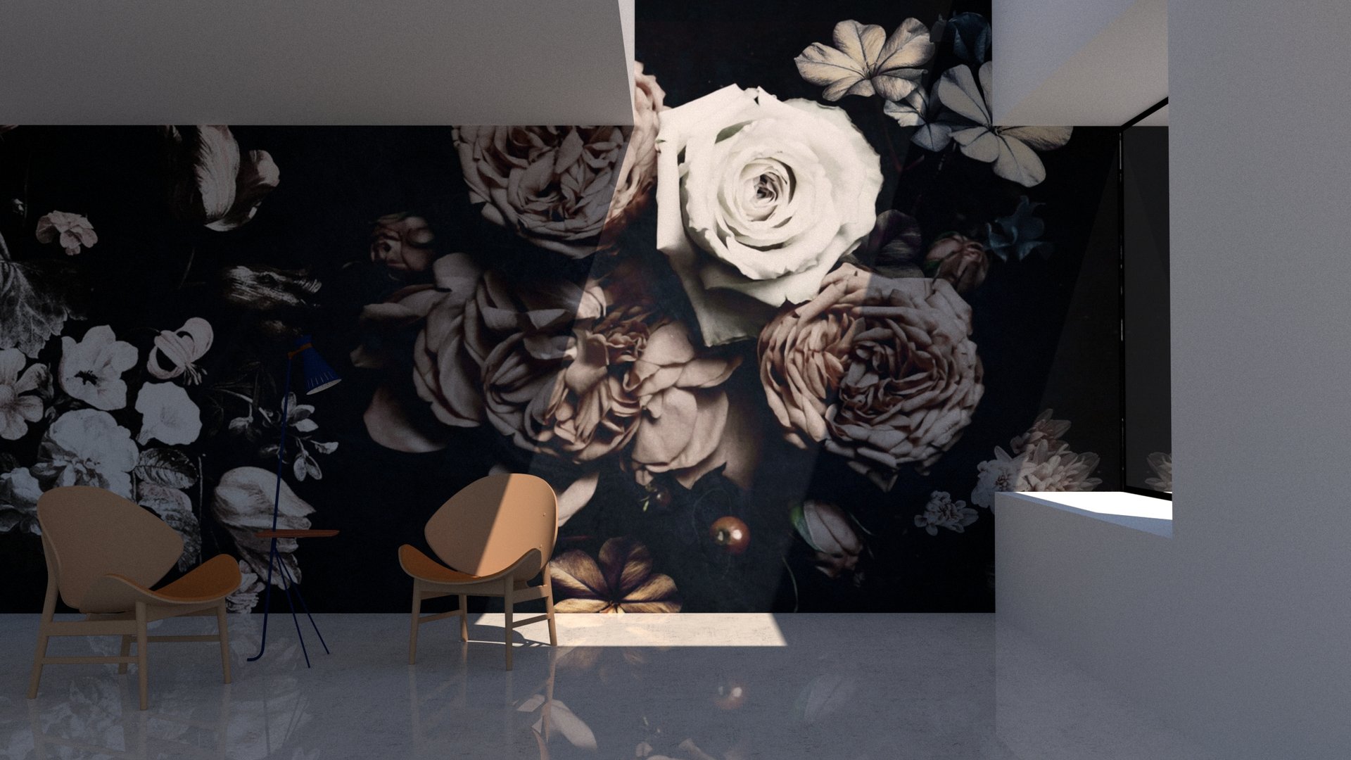 23 Roses Wallpaper from Officinarkitettura for sale at Pamono
