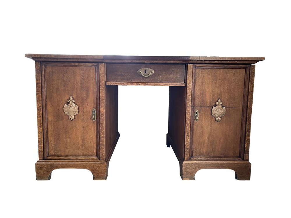 Antique Solid Wood HomeOffice Desk for sale at Pamono
