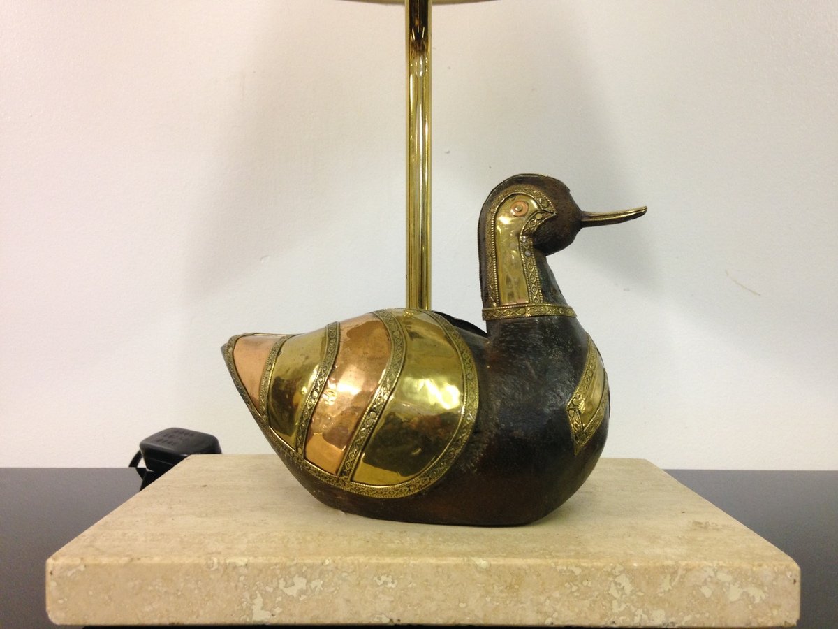 Canard en laiton vintage Envoi 24/48 h -sculpture animalière