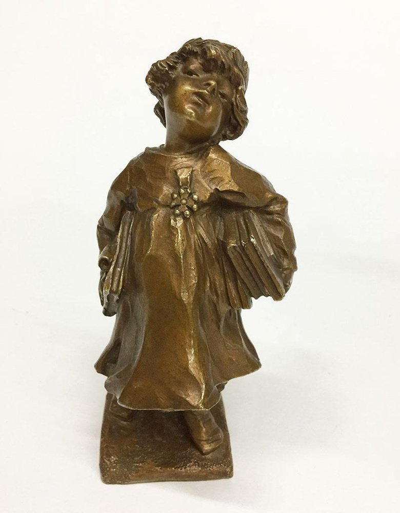 Small French Bronze Figurine by Lucien Alliot for sale at Pamono