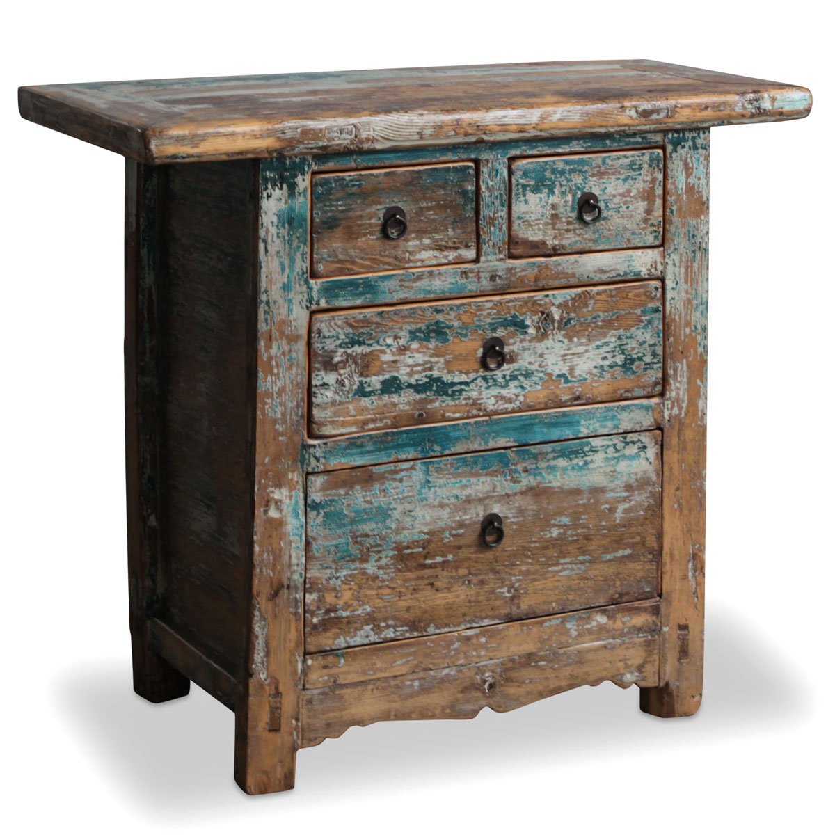 Distressed Blue Storage Chest for sale at Pamono