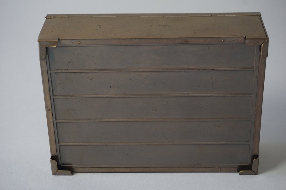 Bauhaus Brass Cigar Box from Erhard & Söhne for sale at Pamono