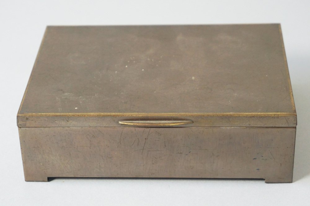 Bauhaus Brass Cigar Box from Erhard & Söhne for sale at Pamono