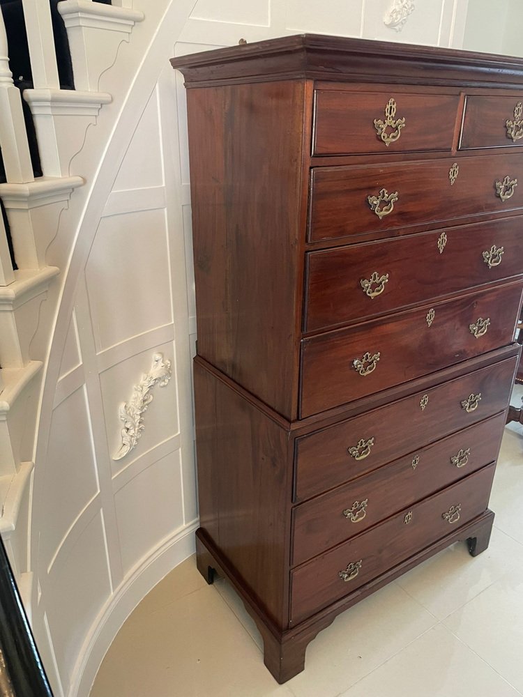 Antique III Mahogany Highboy Chest of Drawers for sale at Pamono