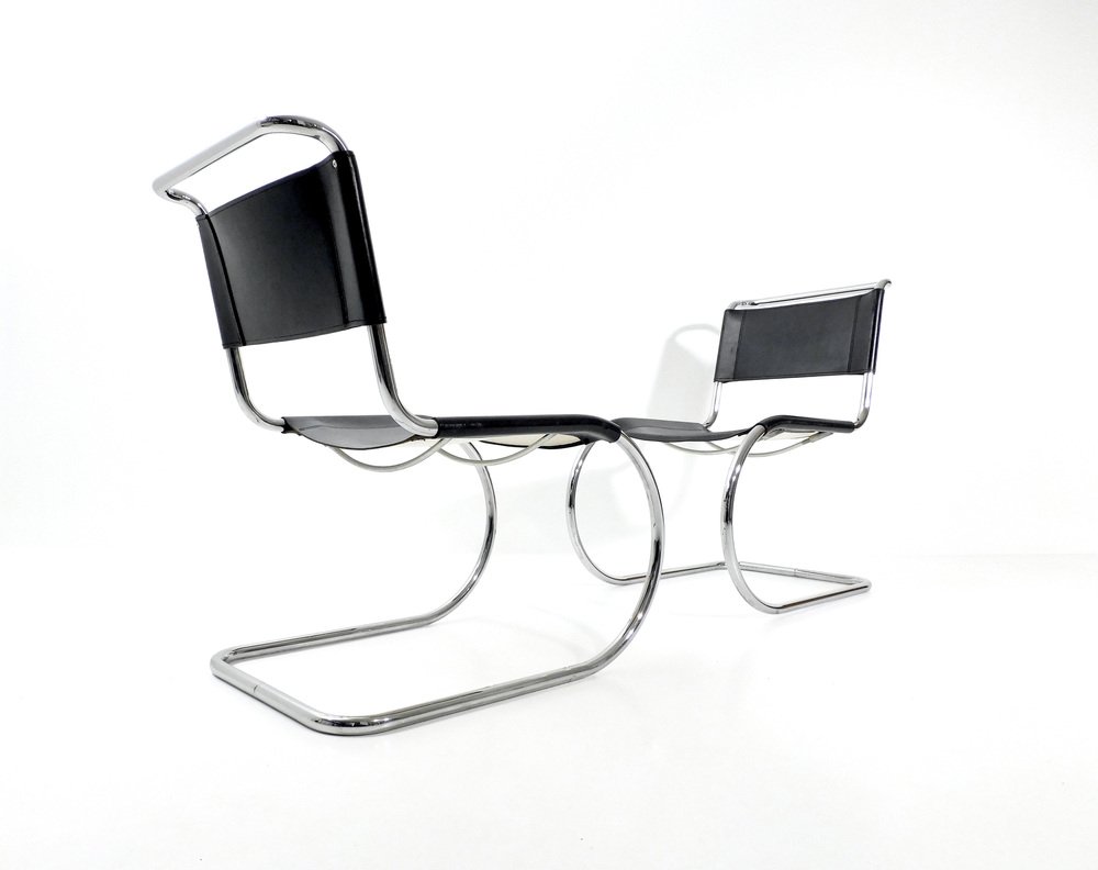 Sedie MR10 vintage di Ludwig Mies Van Der Rohe per Thonet, set di 2 in