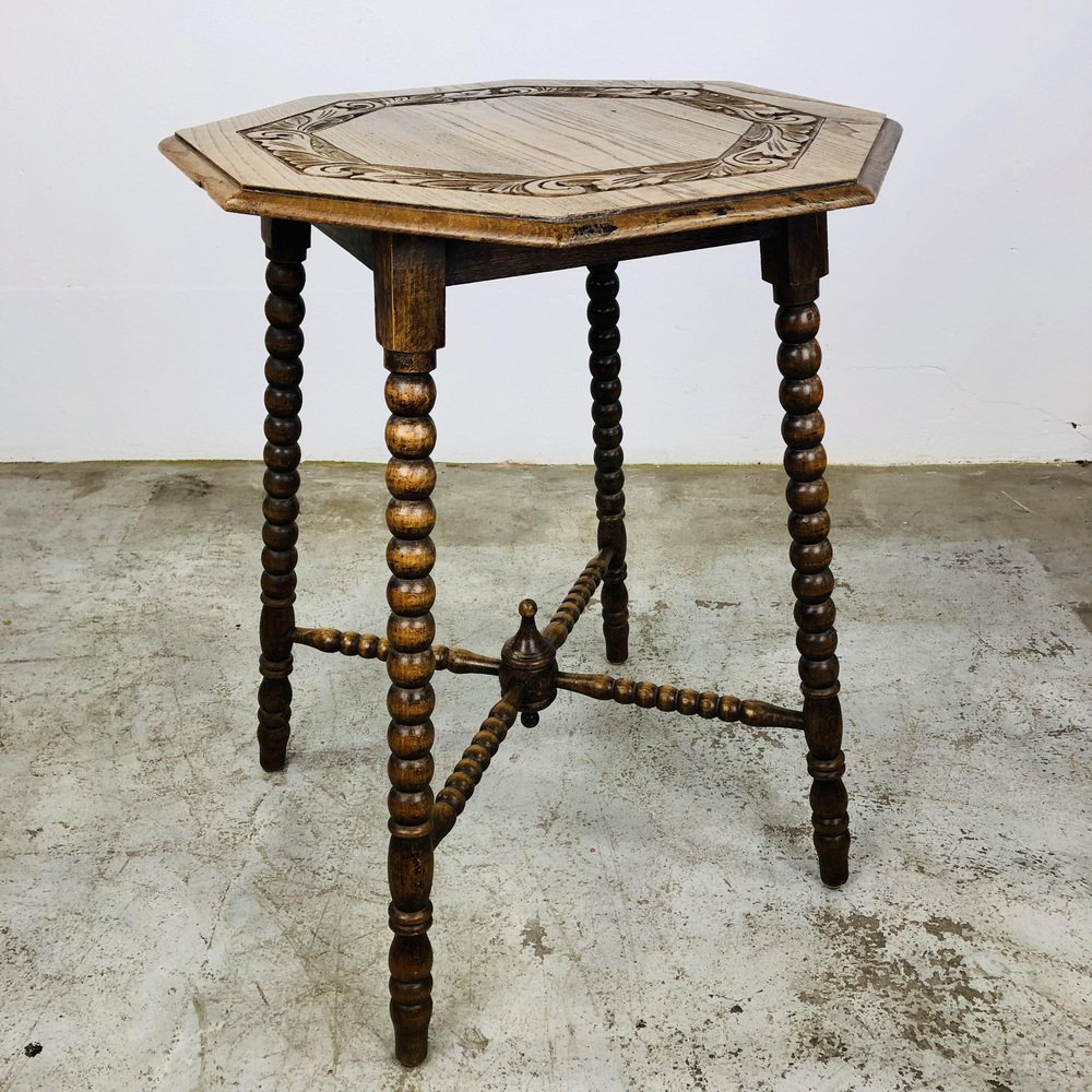 Antique Wood Carving Table for sale at Pamono