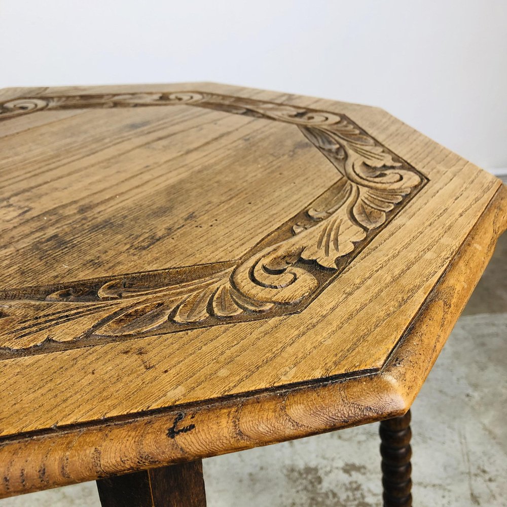 Antique Wood Carving Table for sale at Pamono