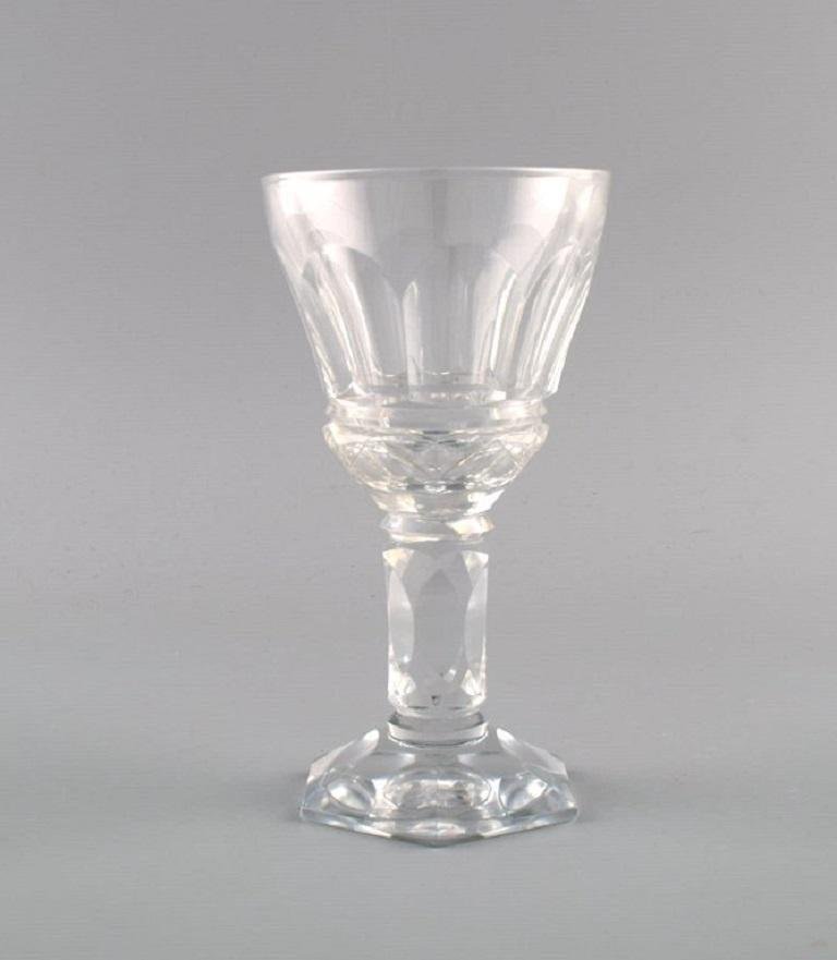 Art Deco French White Wine Glasses in Crystal Glass from Baccarat, Set
