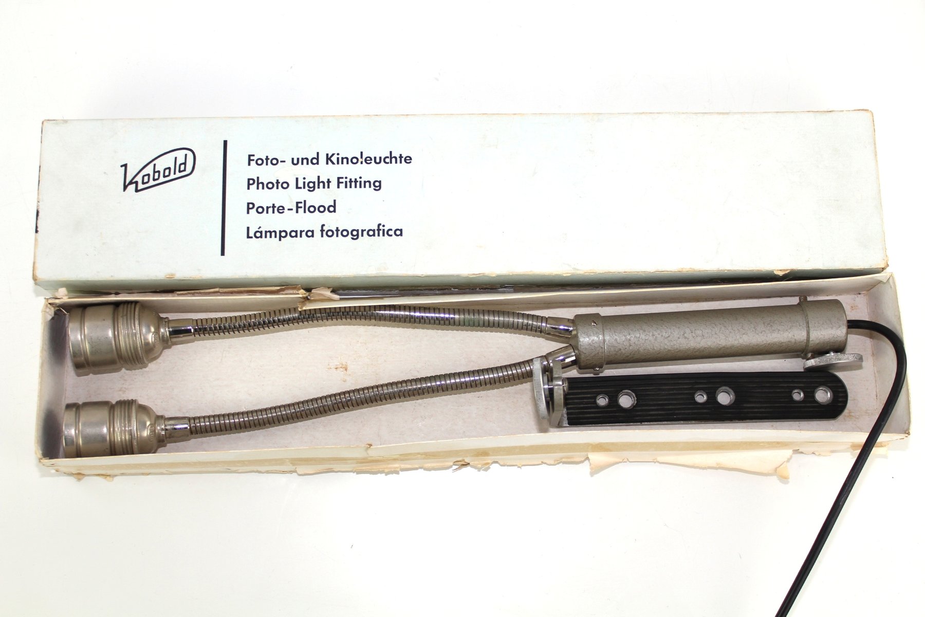 Torche De Cinéma Vintage KOBOLD 650 Avec Coffret - Années 1970 - État De Marche - Occasion
