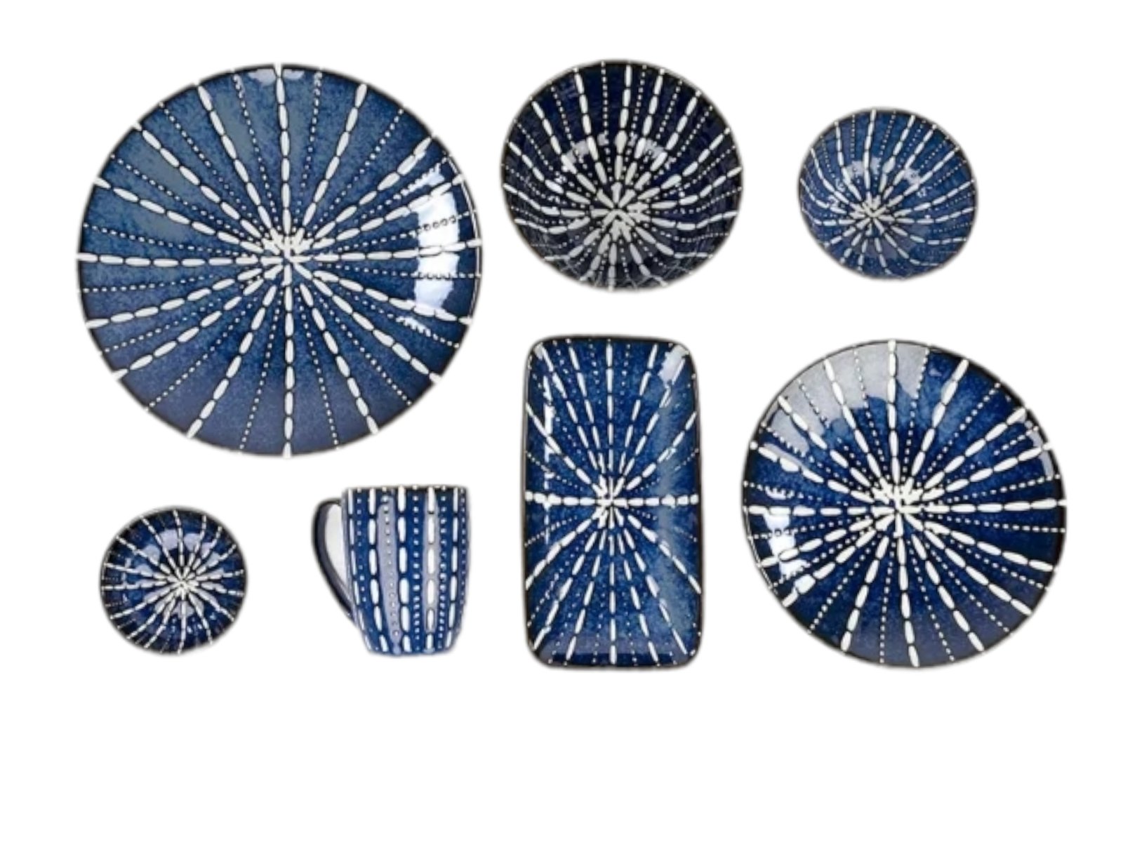 Spanisches Keramik Geschirr Set, 42er Set bei Pamono kaufen