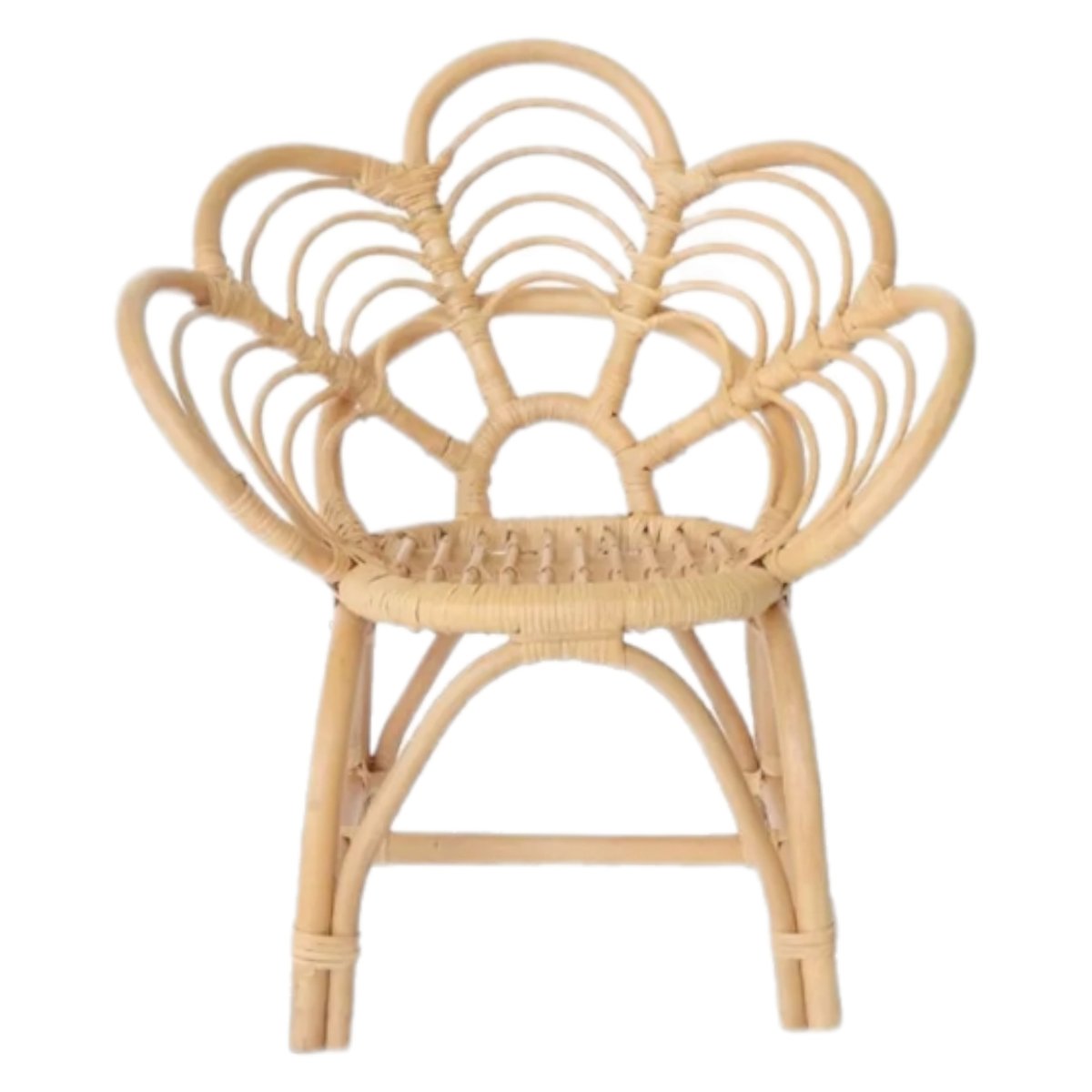 Faux Rattan Flower Chair, Set of 2 for sale at Pamono