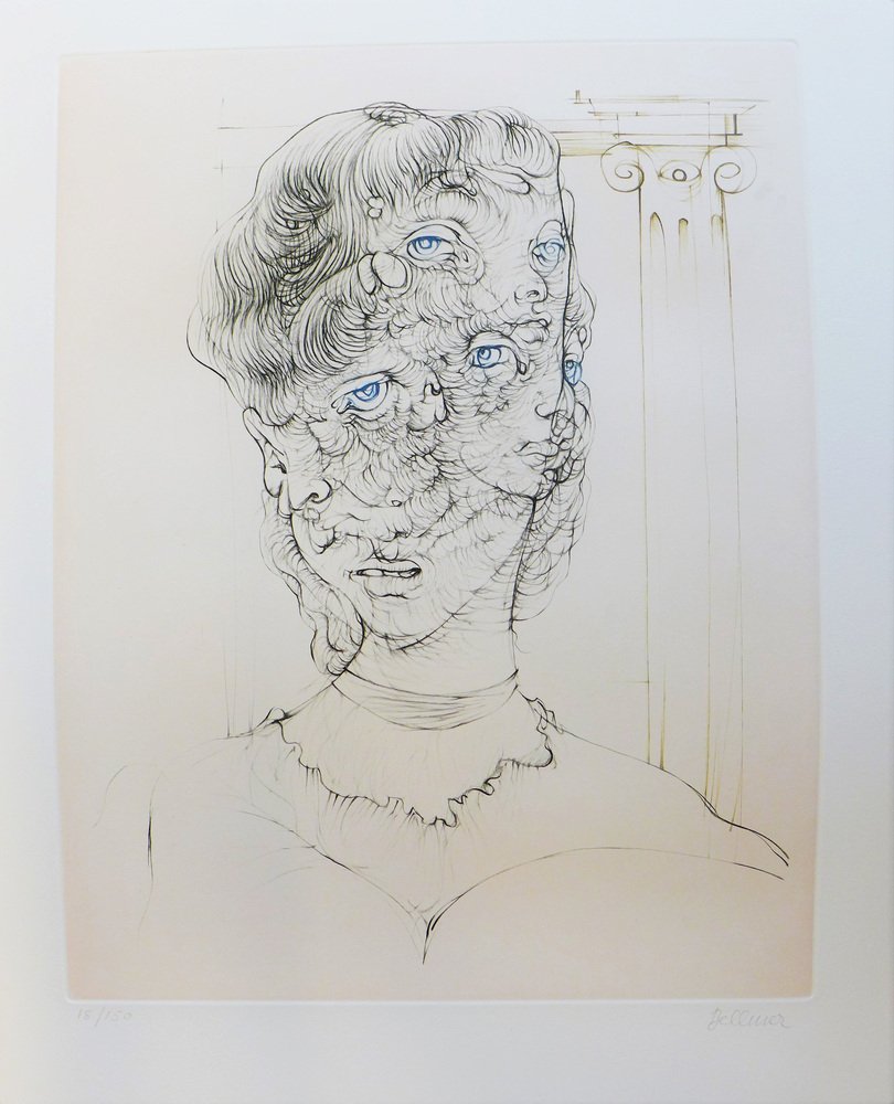 Hans Bellmer, Blue Eyes, 1971, Etching and Aquatint for sale at Pamono