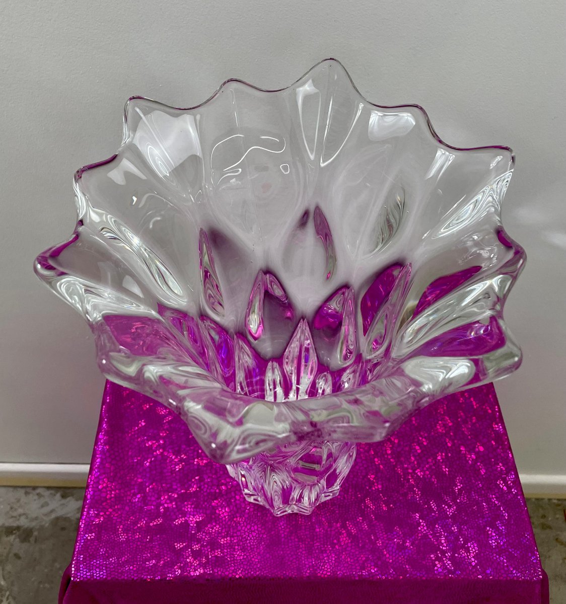 Vase en Verre, France, 1970s en vente sur Pamono