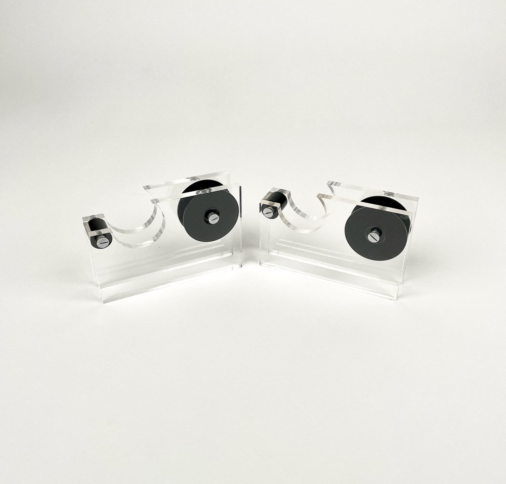 Midcentury Tape Dispensers in Acrylic Glass by Felice Antonio Botta