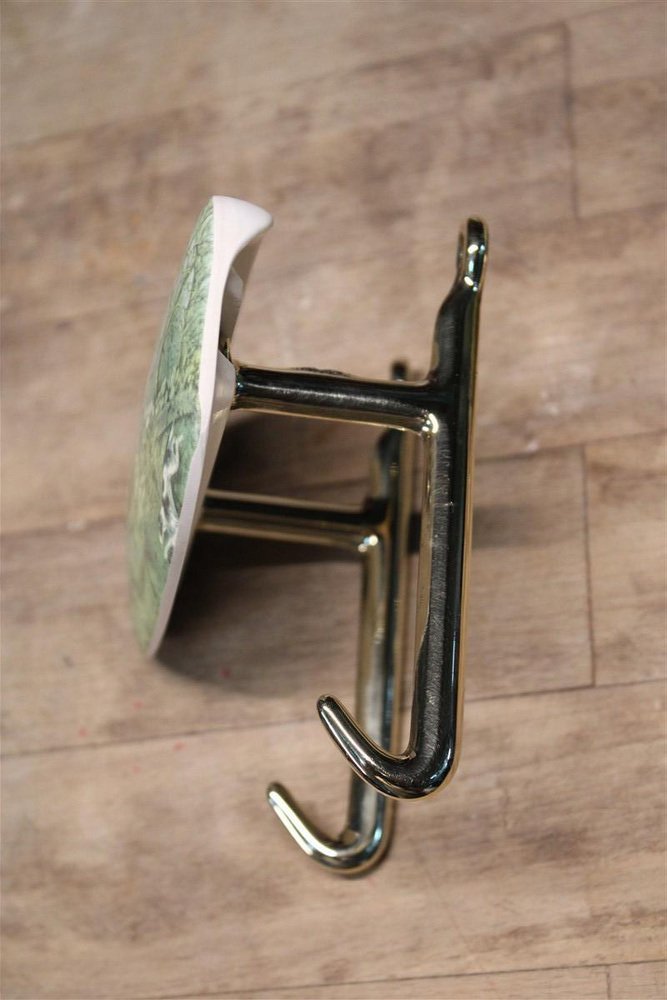 Italian Clothing Hangers in Brass and Plastic with Galloping Horse