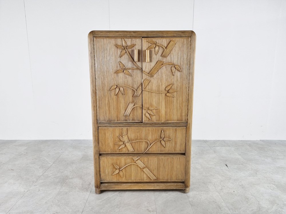 Vintage Schrank aus Bambus, 1970er bei Pamono kaufen