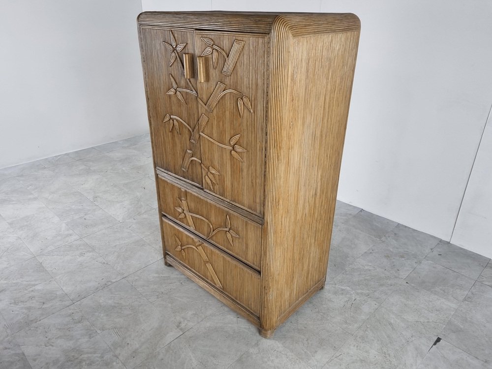 Vintage Schrank aus Bambus, 1970er bei Pamono kaufen