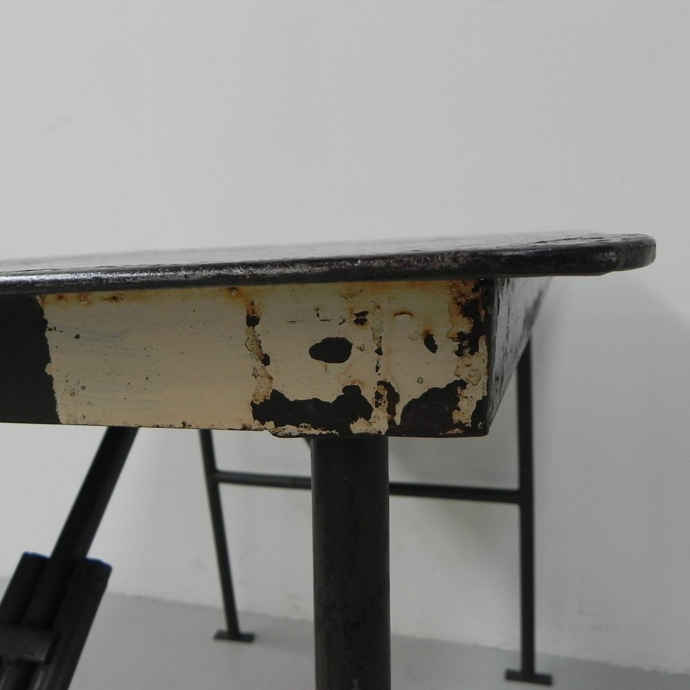 Industrial Folding Table in Steel for sale at Pamono