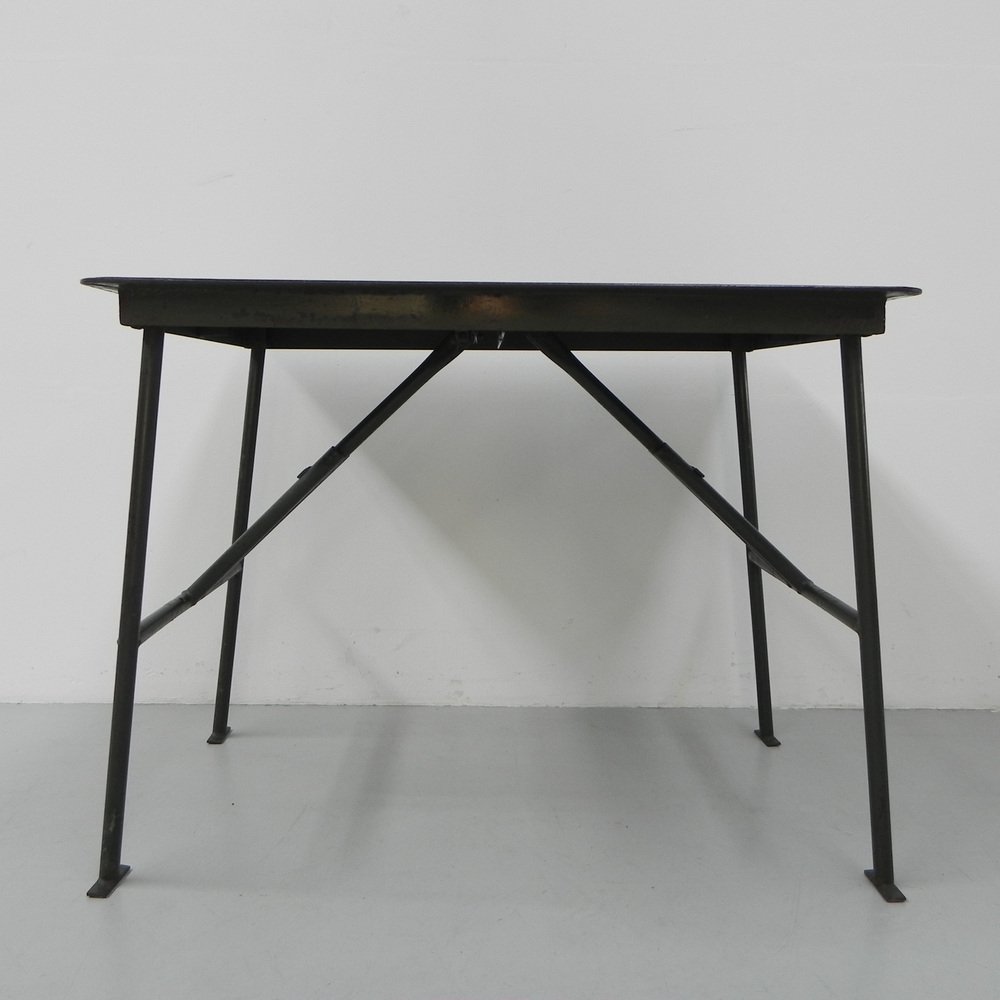 Industrial Folding Table in Steel for sale at Pamono