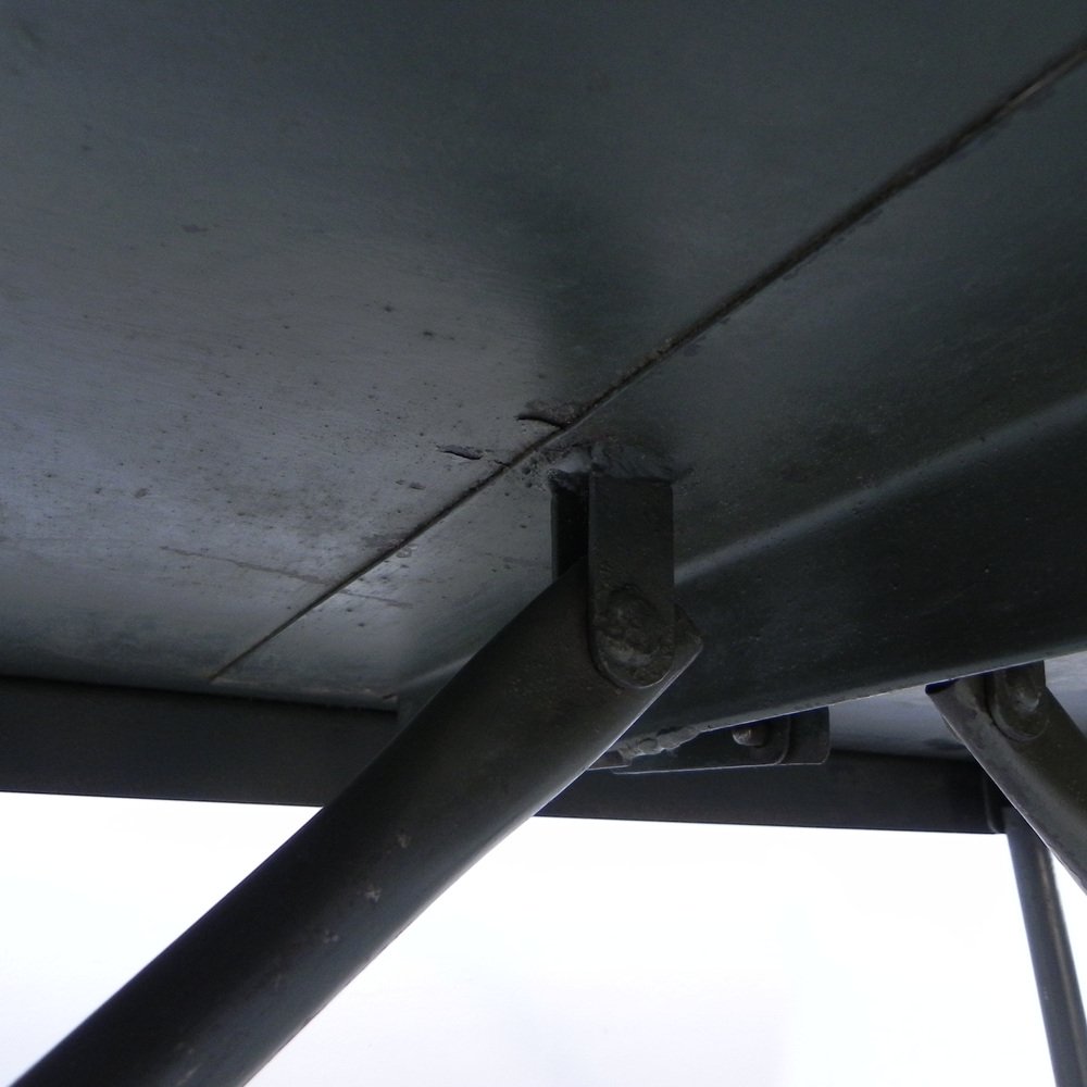 Industrial Folding Table in Steel for sale at Pamono