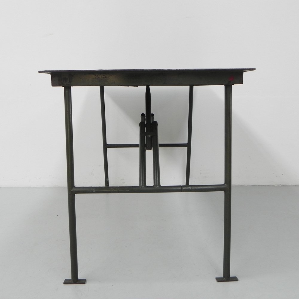 Industrial Folding Table in Steel for sale at Pamono