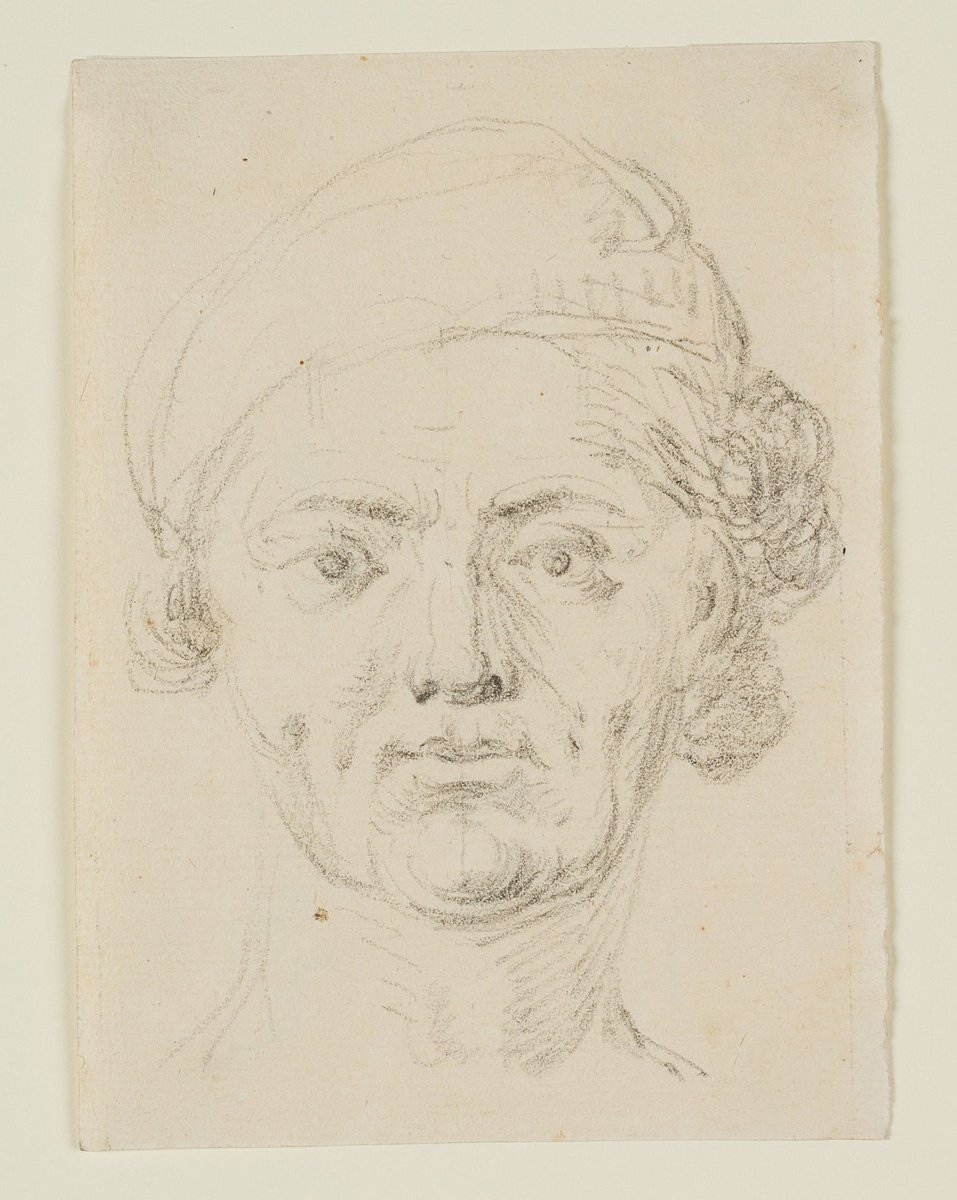 Portrait Study of a Man with a Cap, 1780, Pencil for sale at Pamono
