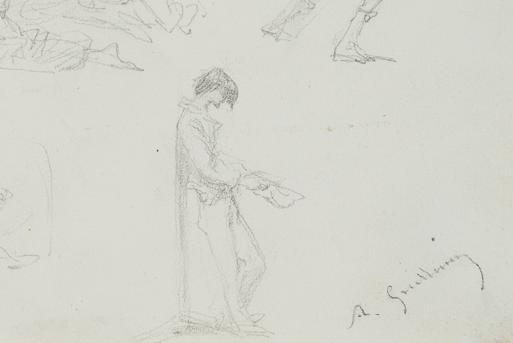 Allegorical Figures and Nudes, 19th-Century, Pencil for sale at Pamono