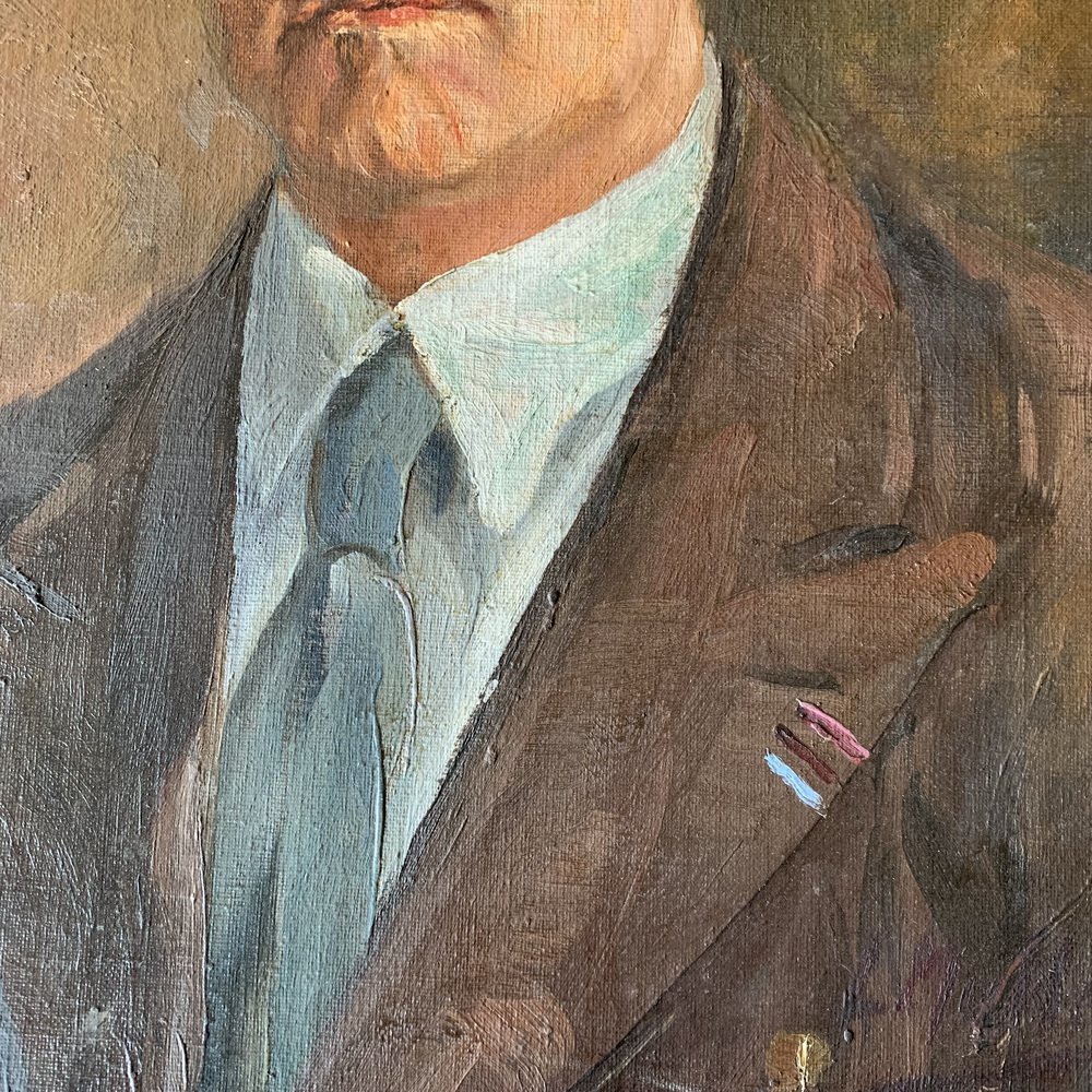 Leopold Muller, Portrait of Man, 20thcentury, Oil on Panel for sale at