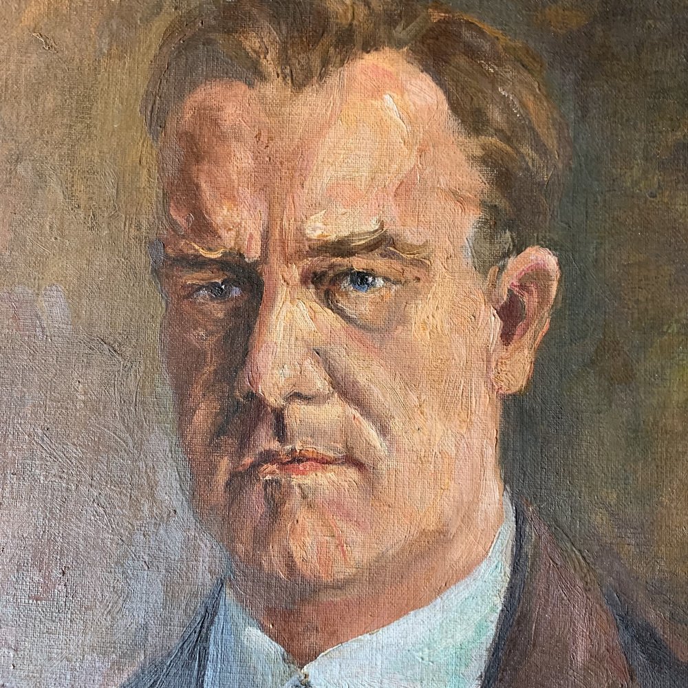 Leopold Muller, Portrait of Man, 20thcentury, Oil on Panel for sale at