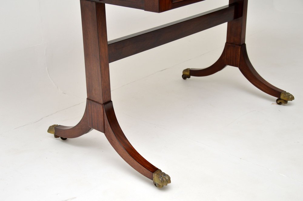 Antique Regency Style Leather Top Sofa Table for sale at Pamono