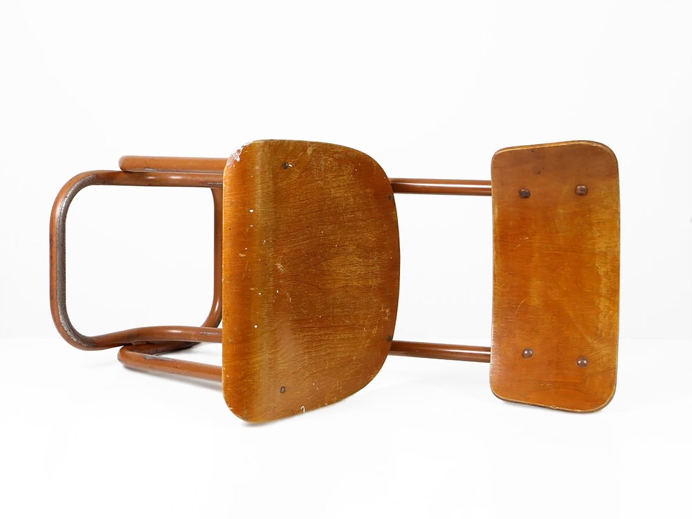 Vintage Industrial Metal Chair from Nista, 1950s for sale at Pamono