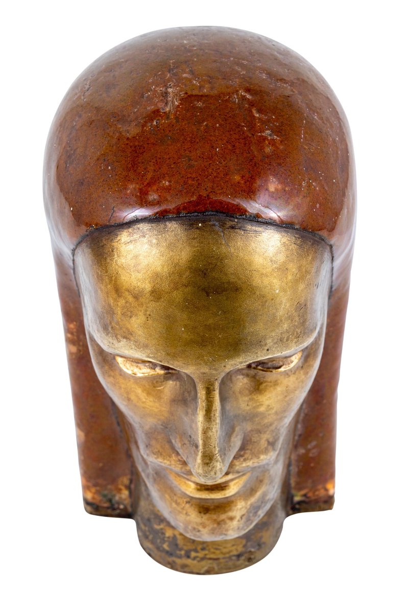 Art Deco Head Sculpture by Franz Hagenauer for Hagenauer Werkstatte, 1930s for sale at Pamono