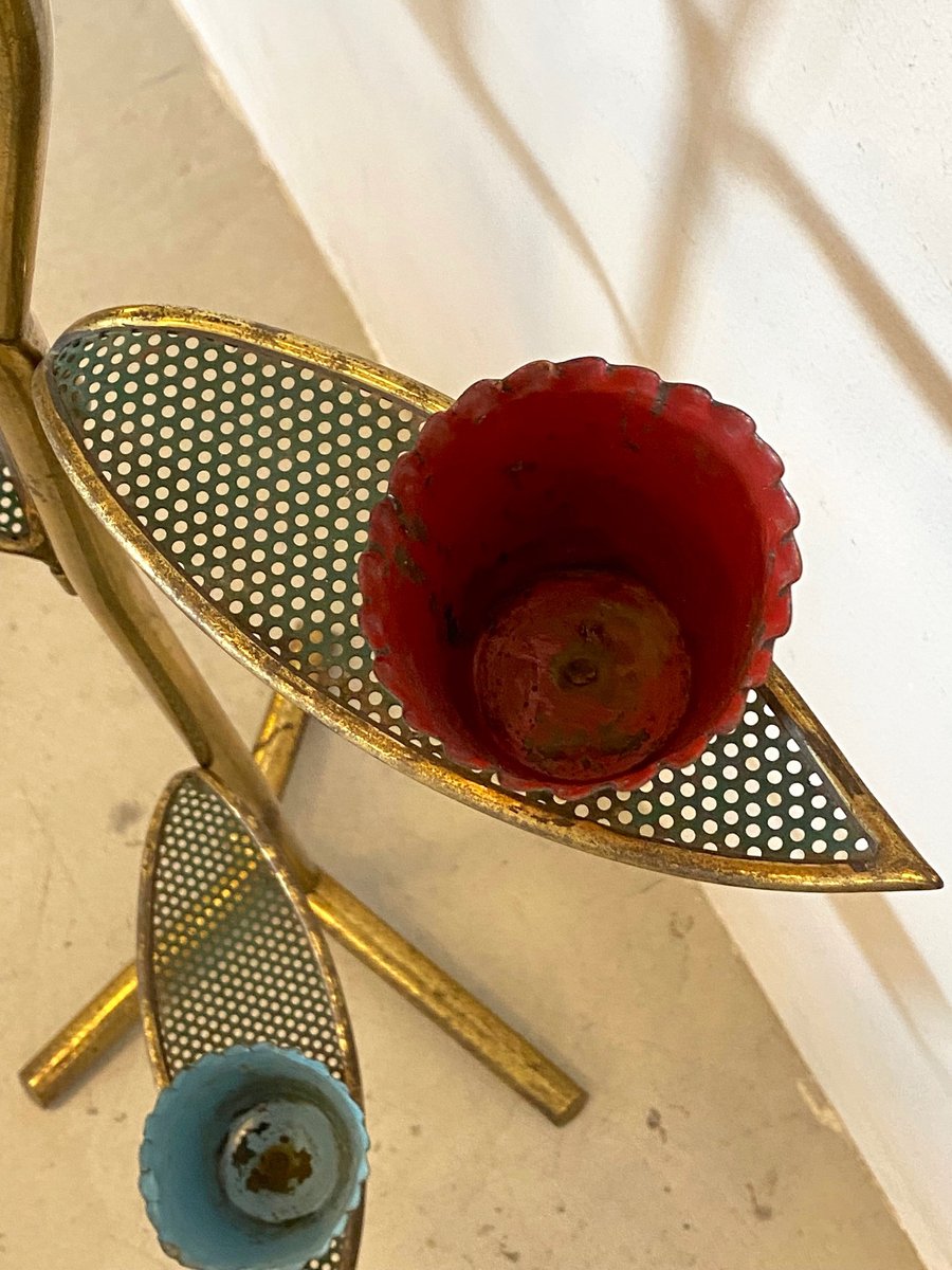 Brass Vase Holder Stand, 1950s for sale at Pamono