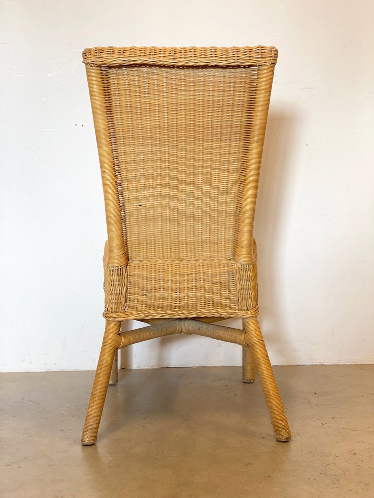 Stühle aus Korbgeflecht & Bambus, 1970er, 3er Set bei Pamono kaufen