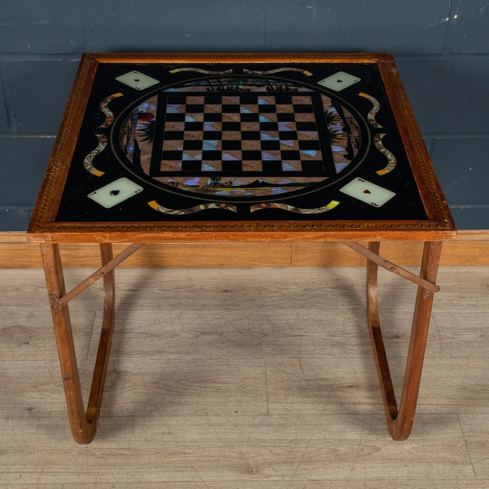 19th century victorian foldable games table 1890s XTA-1291836