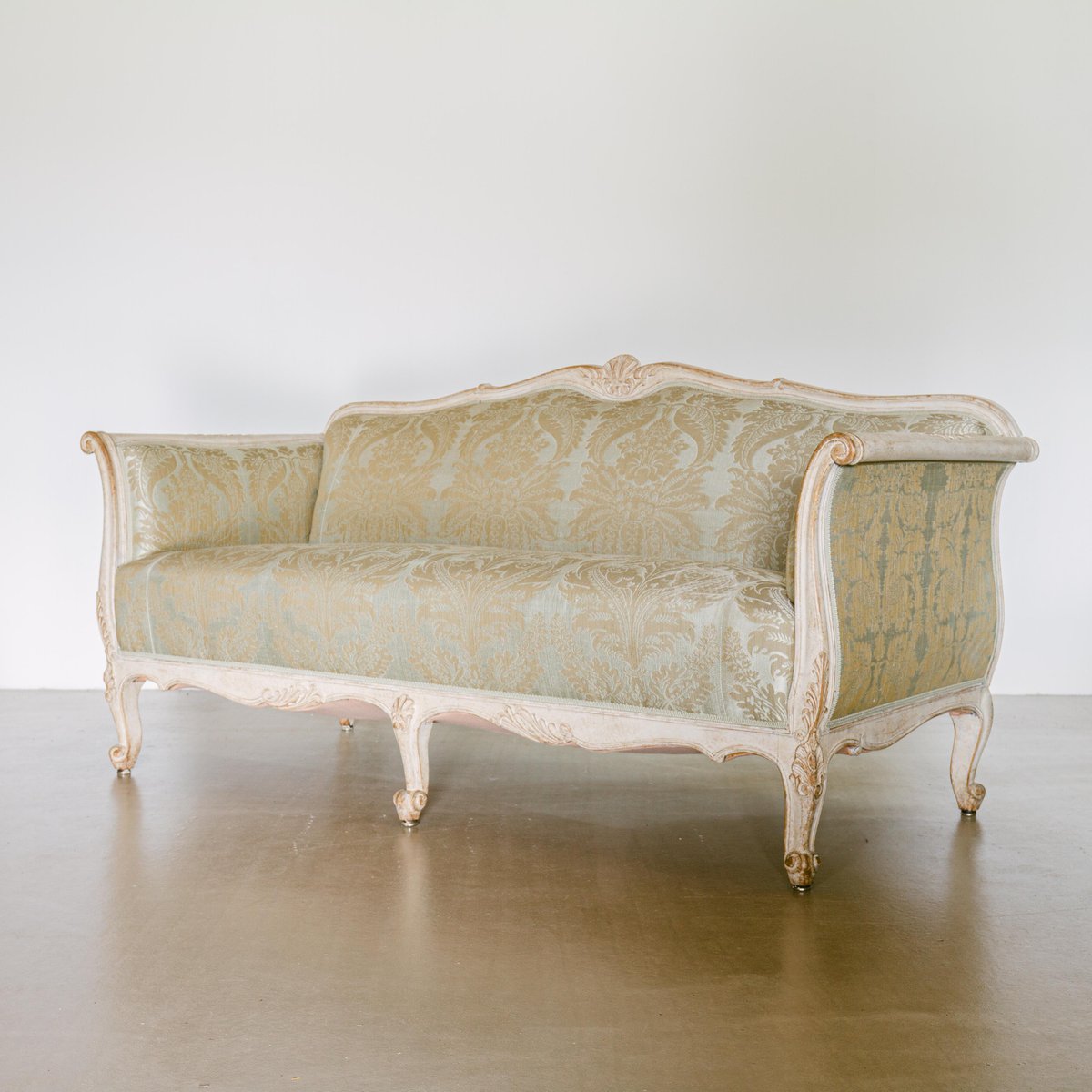 antique swedish damask sofa 1880 ZOI-1292757