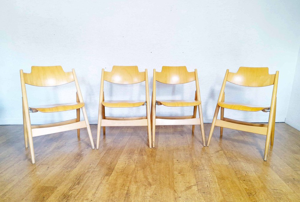se18 folding chairs by egon eiermann for wilde spieth 1960 set of 4 BQF-1295688