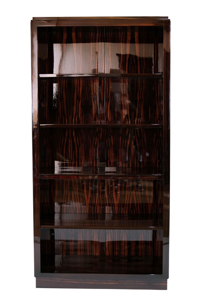 TRDST french art deco shelf in wood with macassar veneer in high